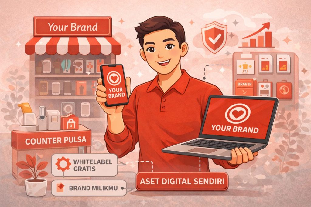 Whitelabel Gratis untuk Pemilik Konter yang Ingin Punya Aset Digital Sendiri