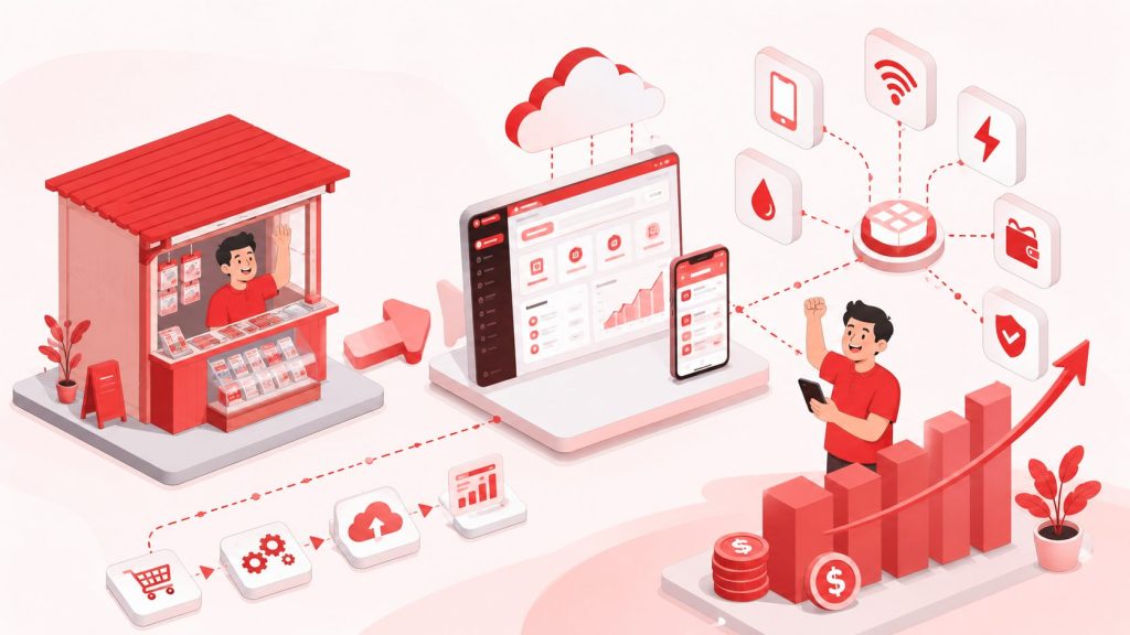 Cara Whitelabel Murah Membantu Konter Pulsa Mulai Go Digital