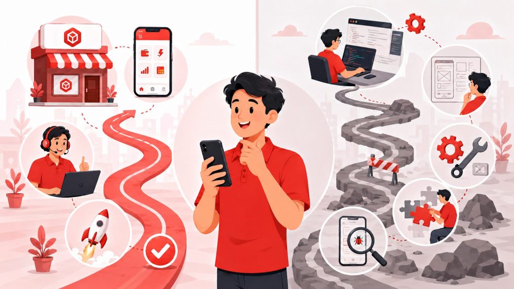 Perbedaan Whitelabel Gratis dan Membuat Aplikasi Pulsa dari Nol