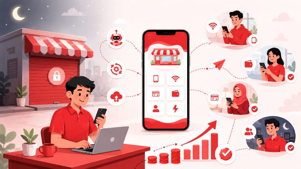 Strategi Membuat Konter Pulsa Tetap Jalan Meski Toko Sedang Tutup