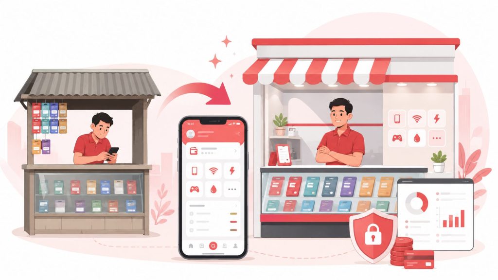 Whitelabel Gratis untuk Konter Pulsa yang Ingin Terlihat Lebih Profesional