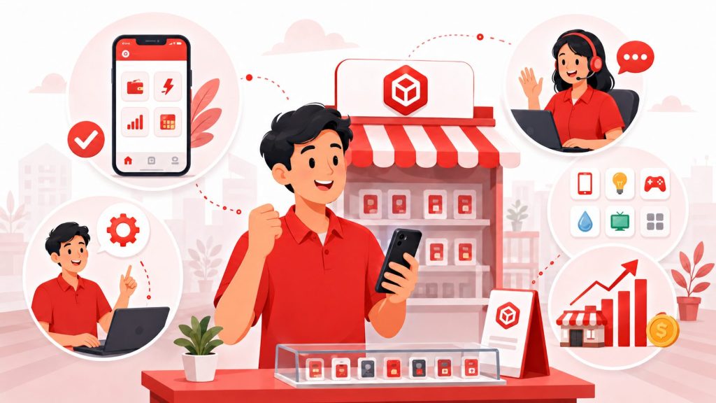 Whitelabel Gratis untuk Pemilik Konter yang Belum Paham Teknologi