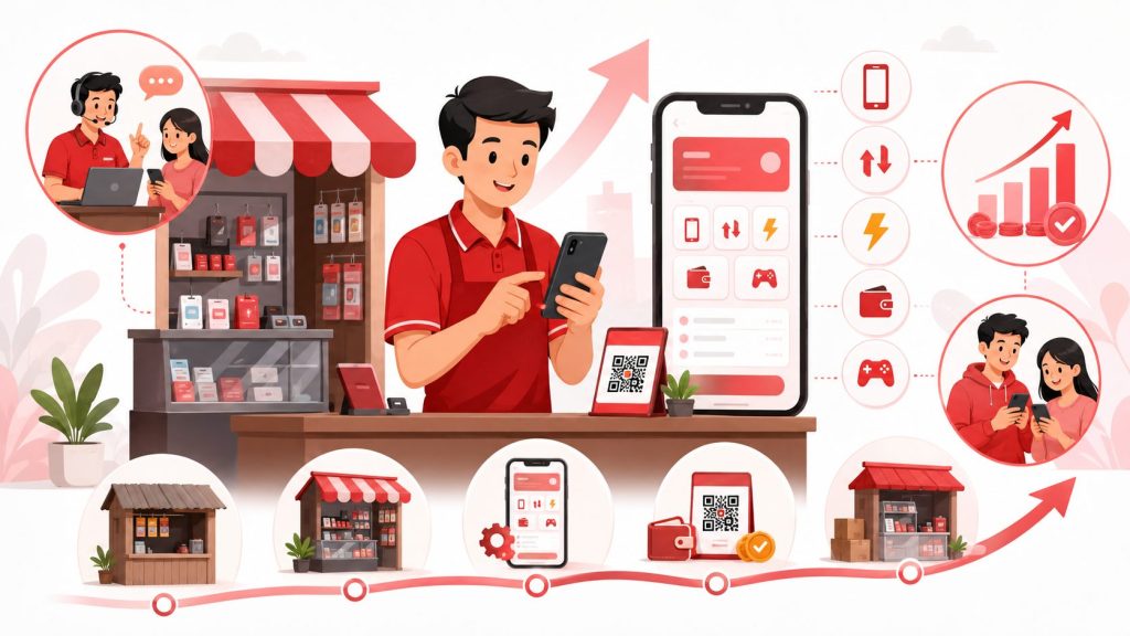 Whitelabel Gratis untuk Membantu Konter Pulsa Go Digital Secara Bertahap